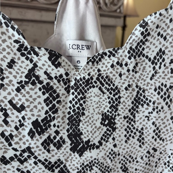 J Crew Snakeskin Print Halter Tank Top Style Blouse Size 6 - Picture 2 of 12